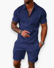 Zweiteiliges Sommer Polo Shirt und Shorts Set