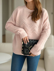 Damen Pullover mit Perlendetails