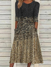 Midikleid mit halben Ärmeln