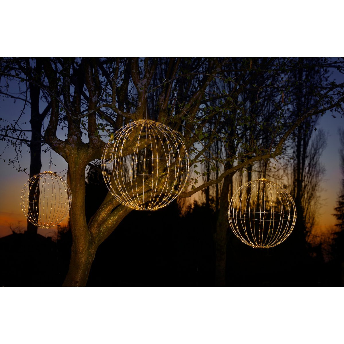 LILLASO Weihnachtliche Lichterkugel