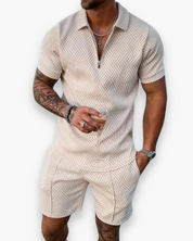 Zweiteiliges Sommer Polo Shirt und Shorts Set