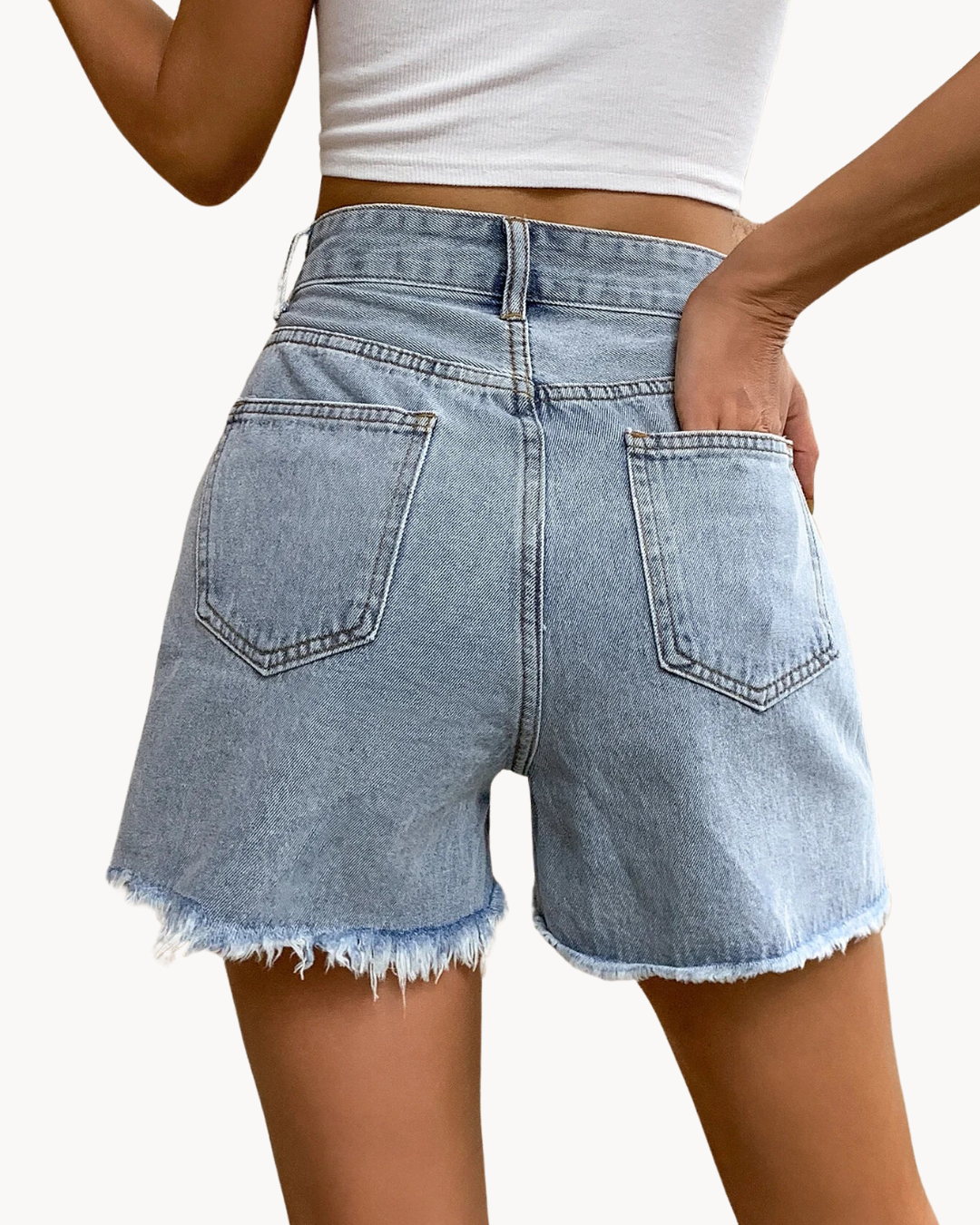High Waisted Denim Shorts