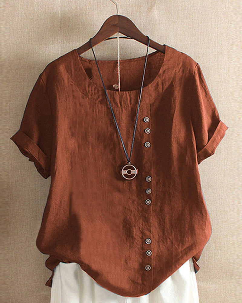 Bequem Kurzarm Bluse