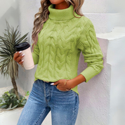 Warm gestrickter Rollkragenpullover