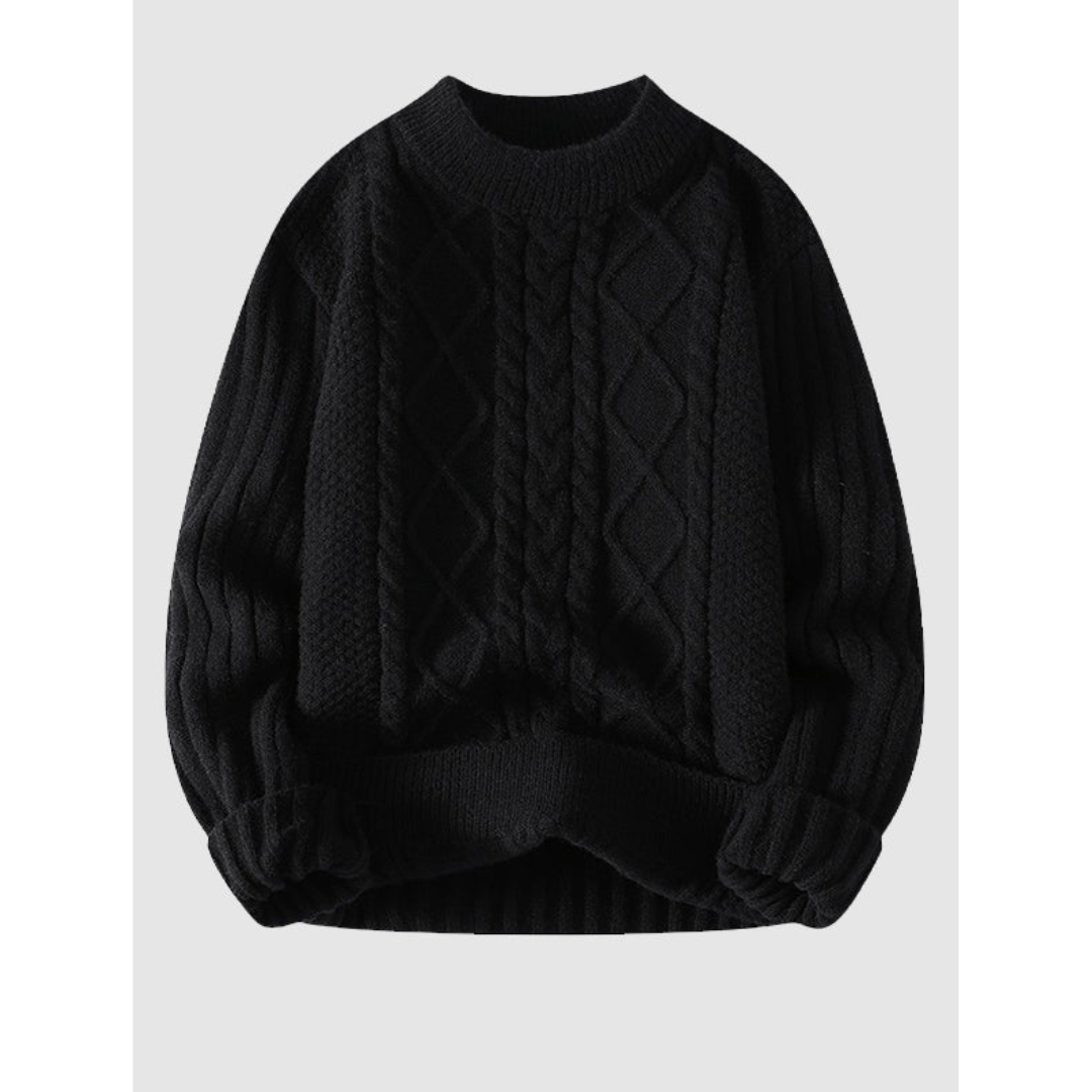 Gemütlicher Pullover aus Kabelstrick