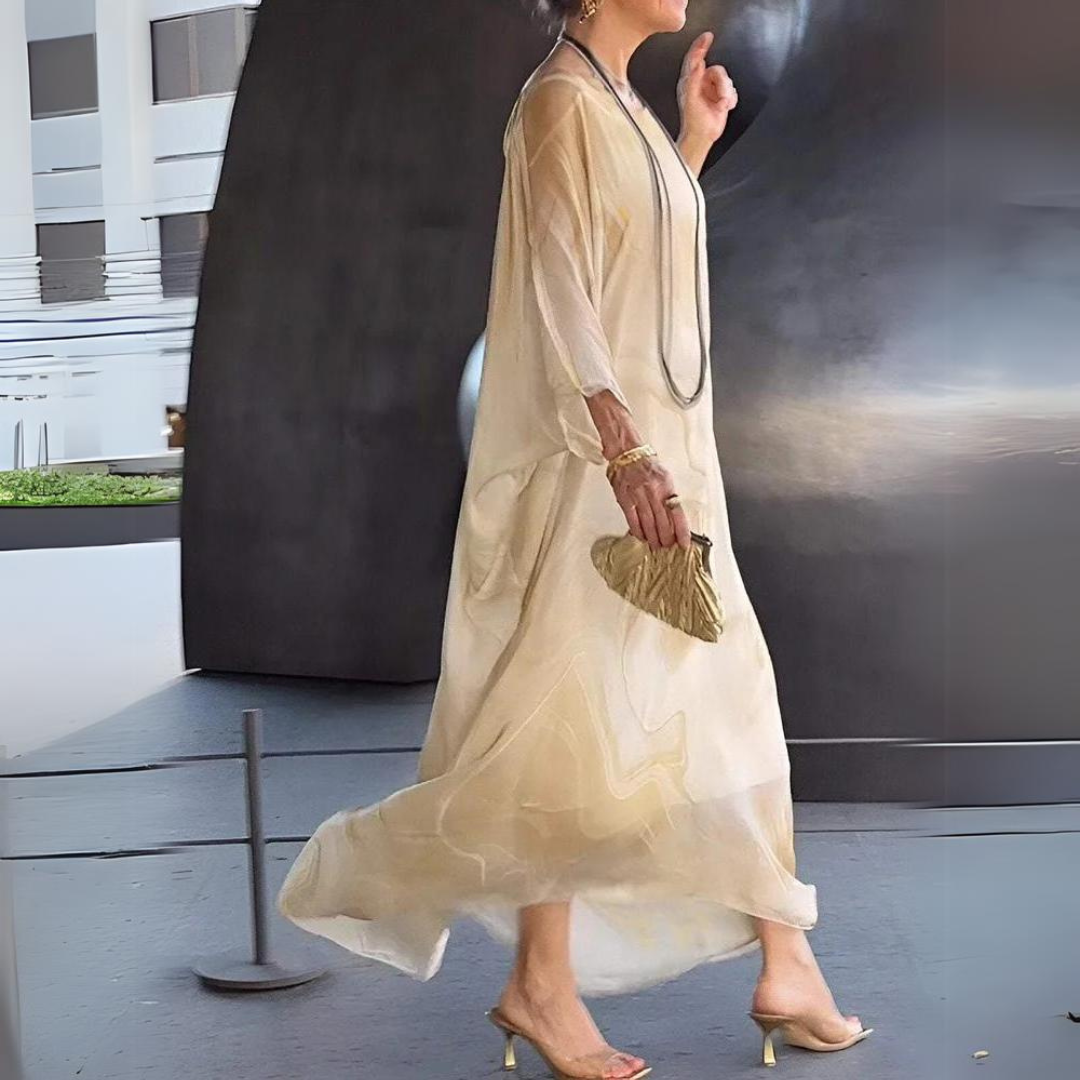 Zeitloses Seidenchiffonkleid