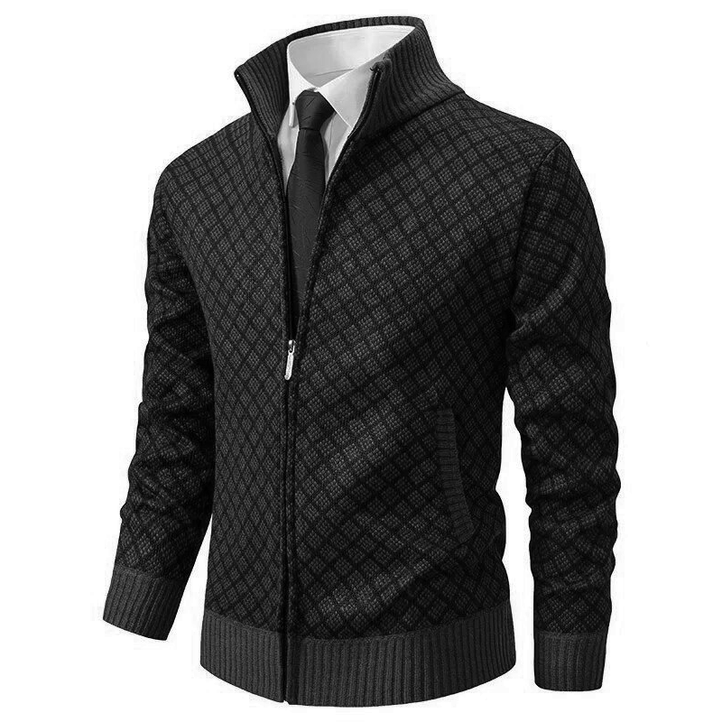 Strick jacke Stehkragen und Reißverschluss