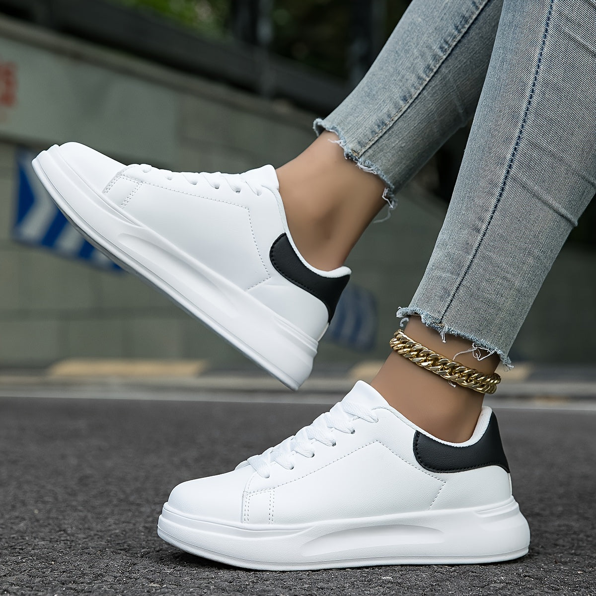 Saubere Weiße Damen Turnschuhe