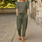 Elegantes zweiteiliges Leinenset