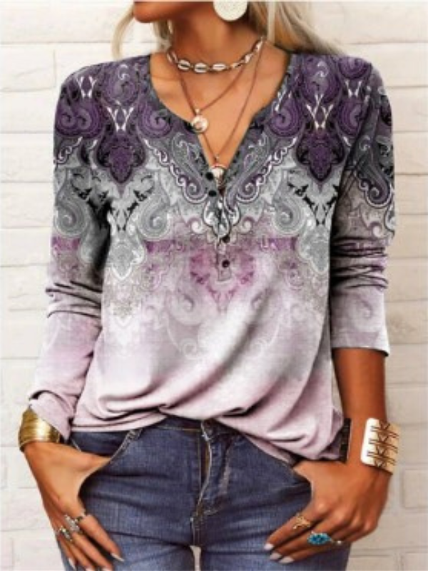 Retro Aztekenmuster Langarm Pullover