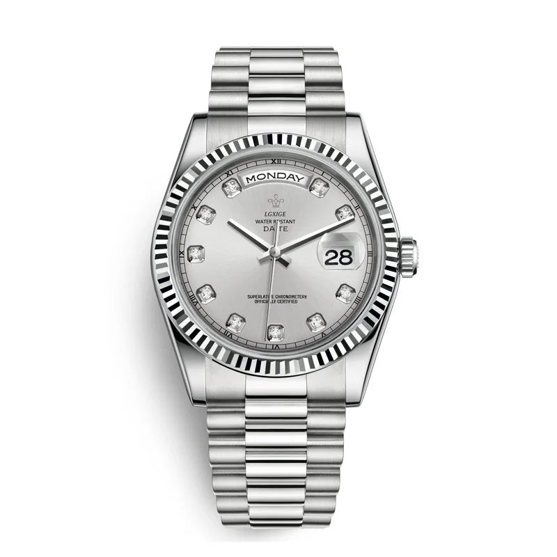 Diamant Edelstahl Armbanduhr Nr. 353