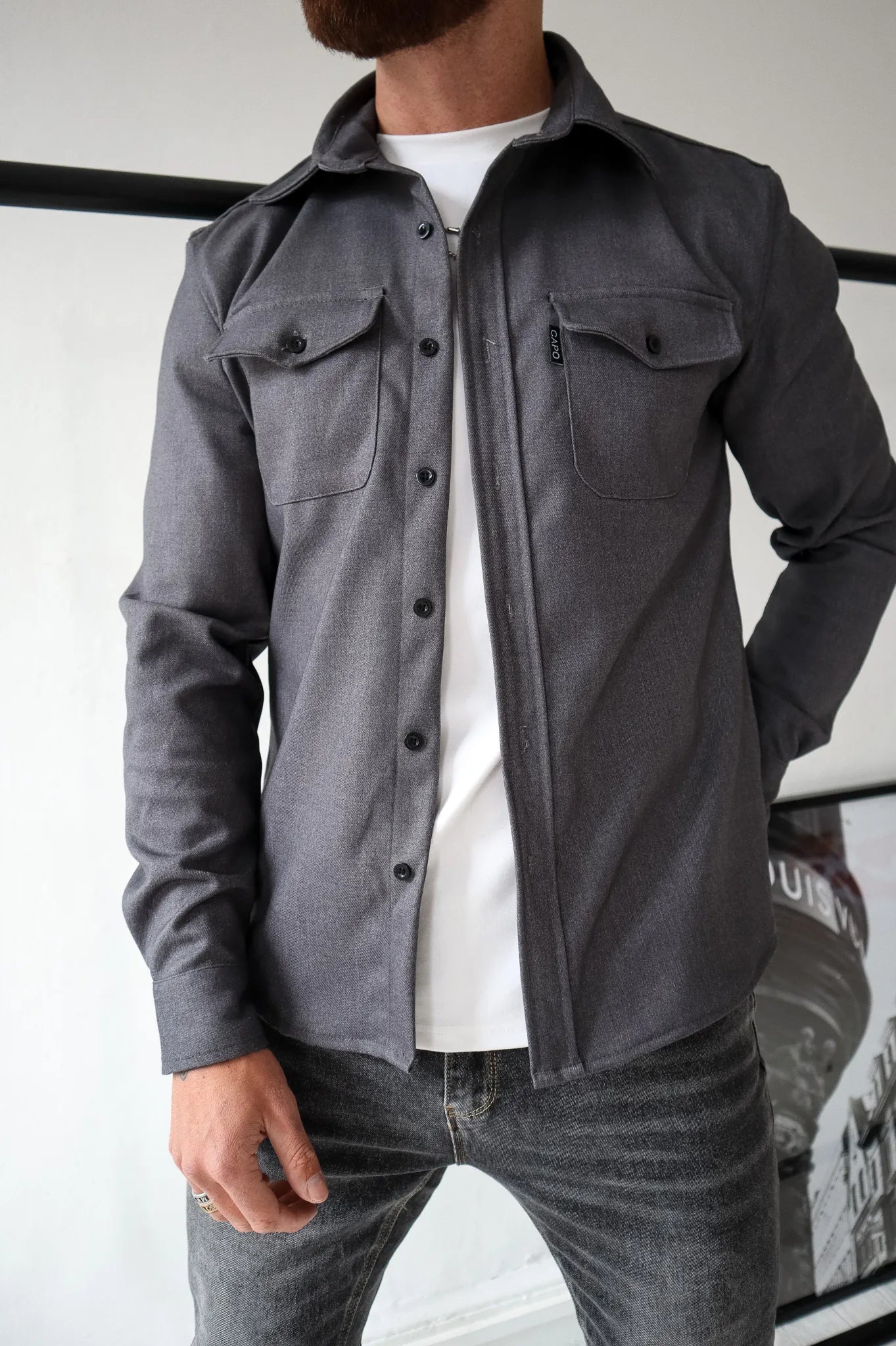 Moderne Herren-Hemdjacke