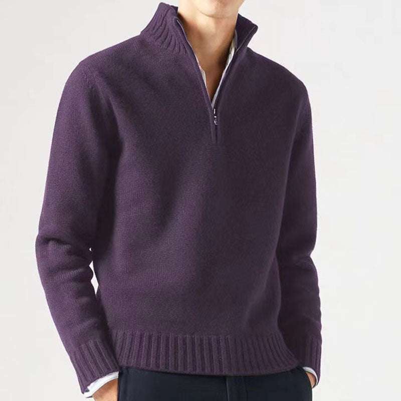 Herren Zip-Up Strickpullover