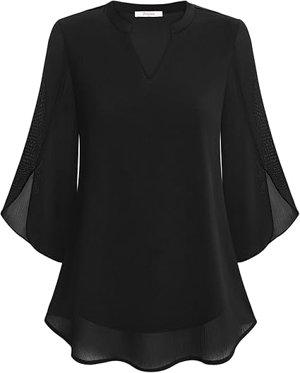 Luftige V-Ausschnitt Bluse