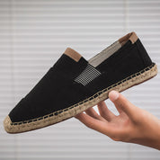 Handgefertigte Leinwand Strohschuhe