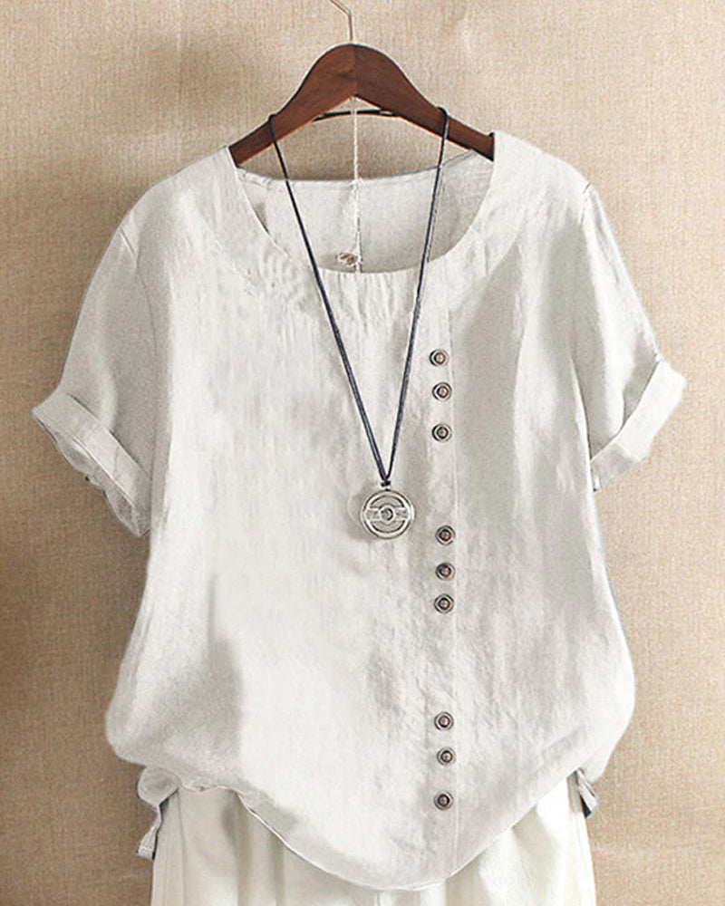 Bequem Kurzarm Bluse