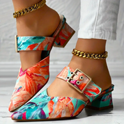 Trendige Bunte Block Heels