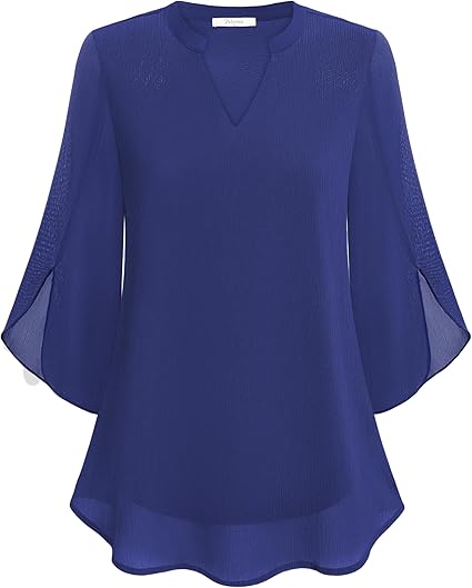 Luftige V-Ausschnitt Bluse