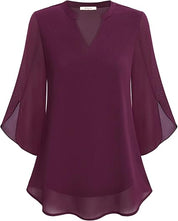 Luftige V-Ausschnitt Bluse