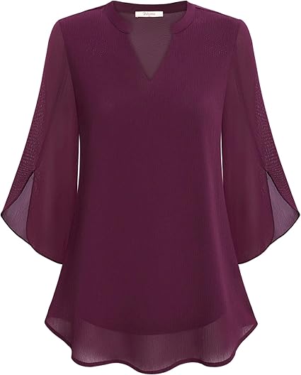 Luftige V-Ausschnitt Bluse