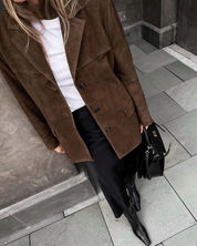 Klassischer Wildleder Blazer für Damen