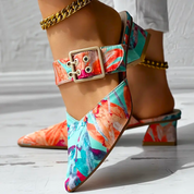 Trendige Bunte Block Heels