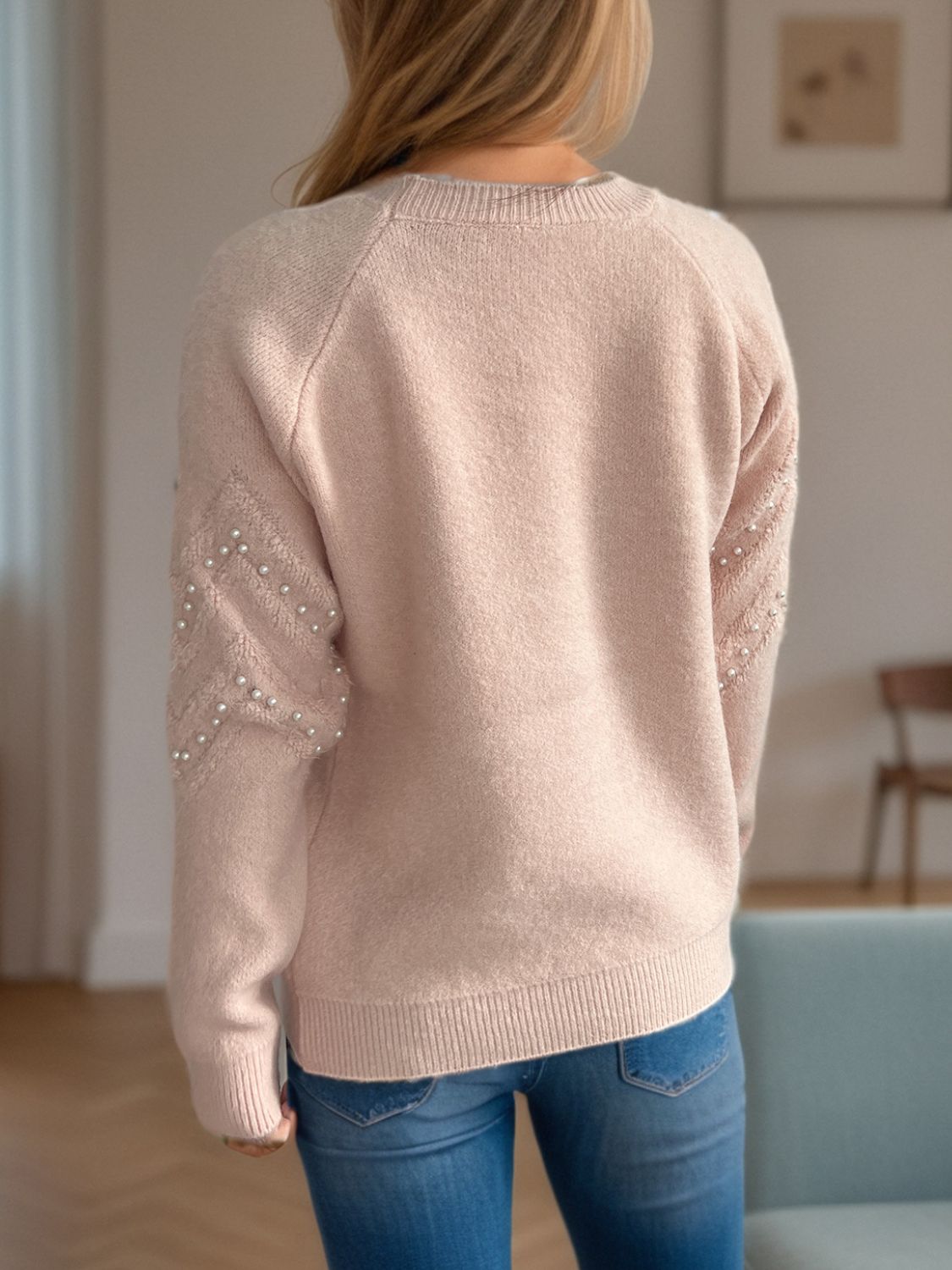 Damen Pullover mit Perlendetails
