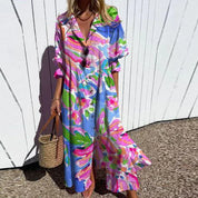 Langes Kleid mit Blumenmuster