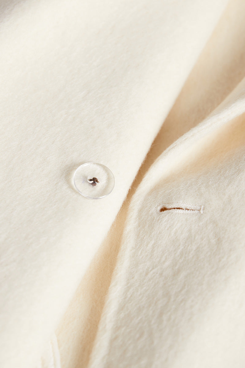 Geknöpfter langer Mantel Damen