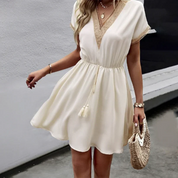 Boho Midikleid mit V-Ausschnitt