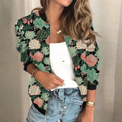 Bedruckte Zip-up-Jacke