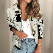 Bedruckte Zip-up-Jacke