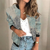 Bedruckte Zip-up-Jacke