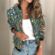 Bedruckte Zip-up-Jacke