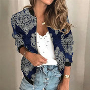 Bedruckte Zip-up-Jacke