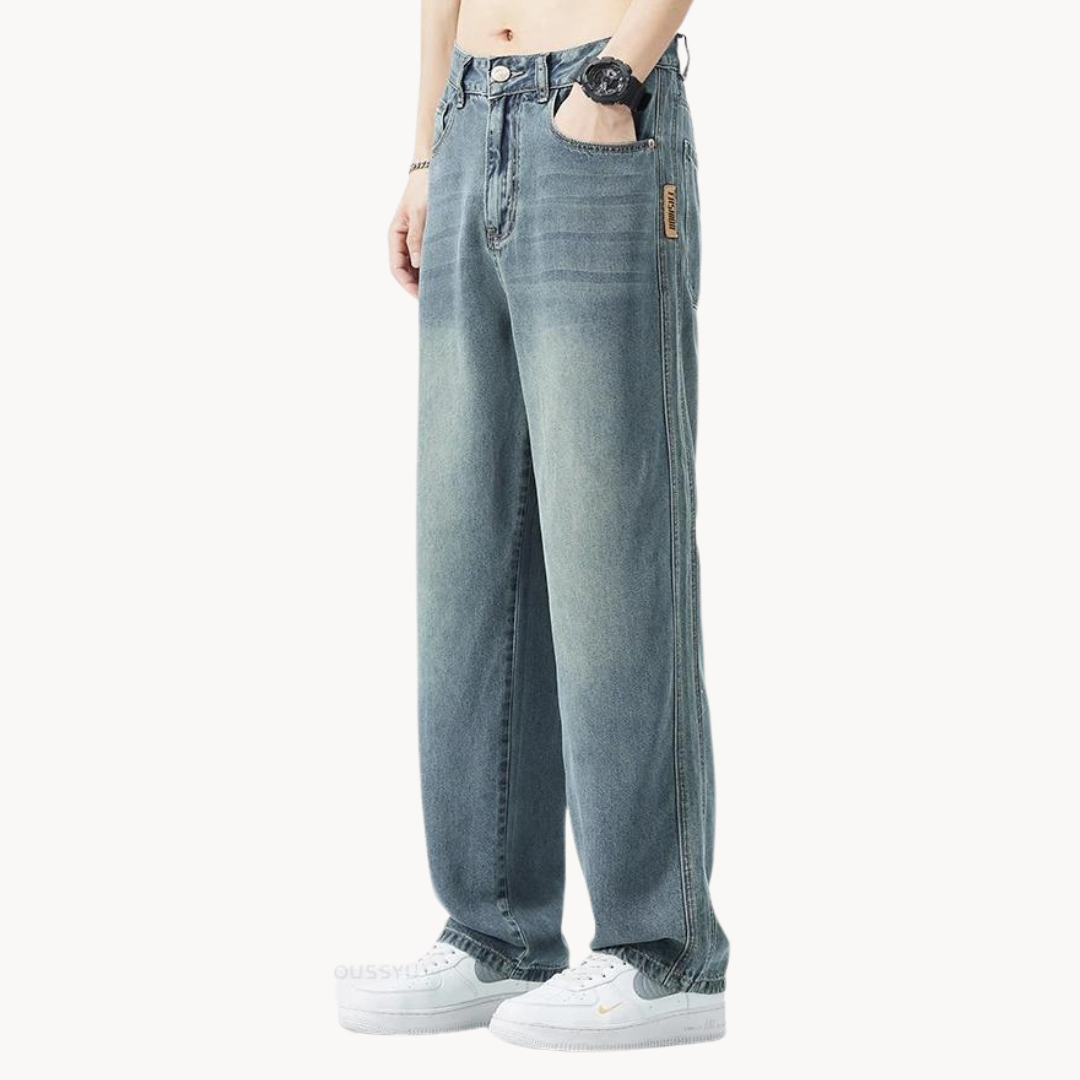 Herren Weitbeinige Jeans