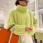 Oversize Strick Rollkragenpullover