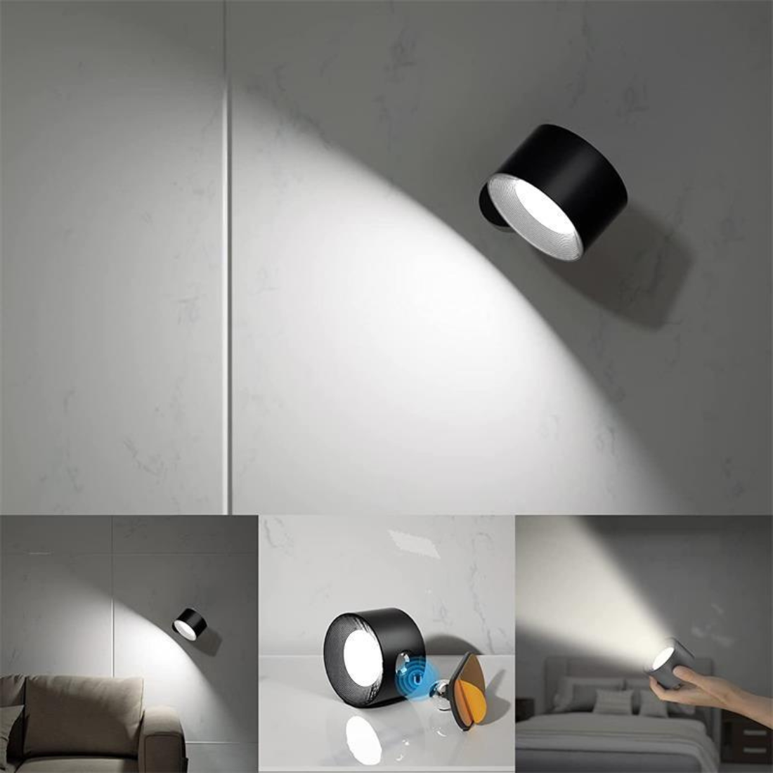 Lumiflex - Kabellose 360°-Wandleuchte