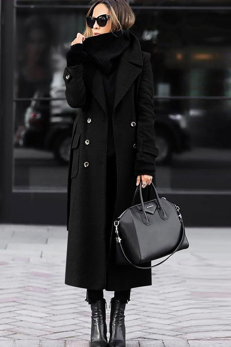 Langer Warmer Damen Cabanmantel