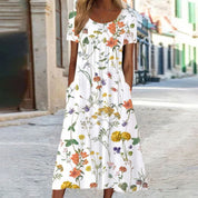 Luftiges Boho Kleid mit Blumenmuster