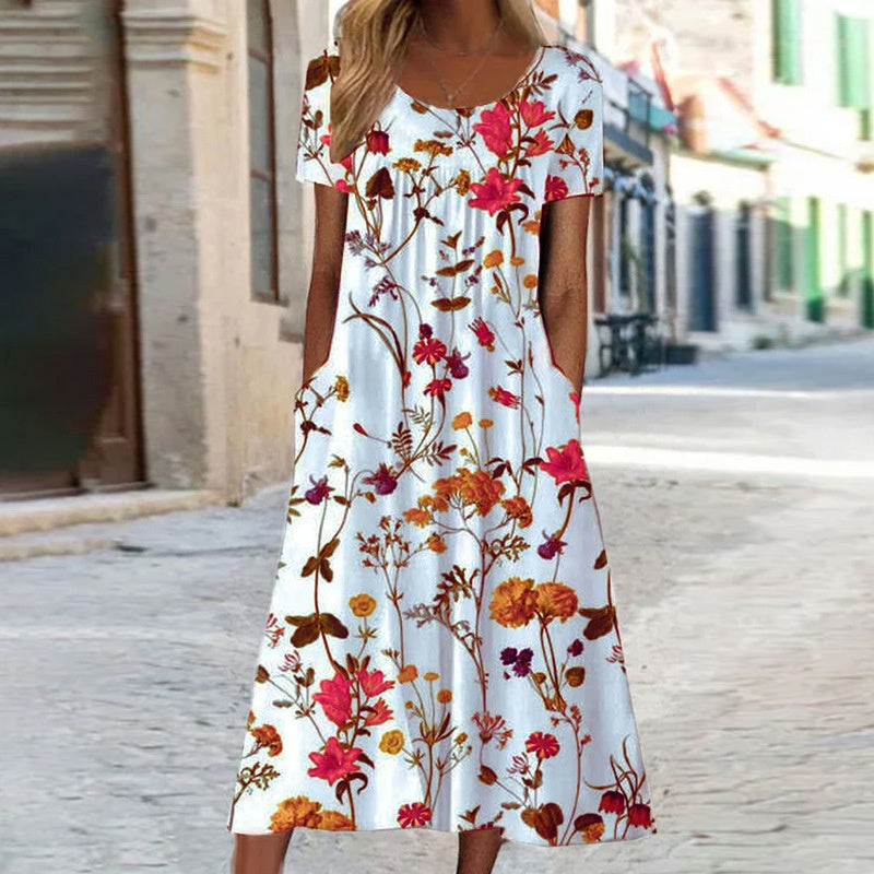 Luftiges Boho Kleid mit Blumenmuster