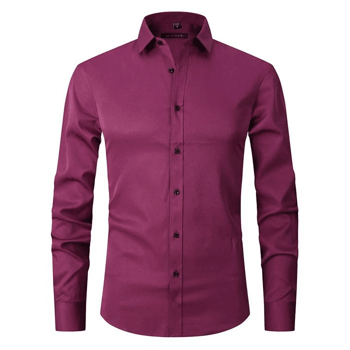 Herren Knitterfreies Langarmhemd