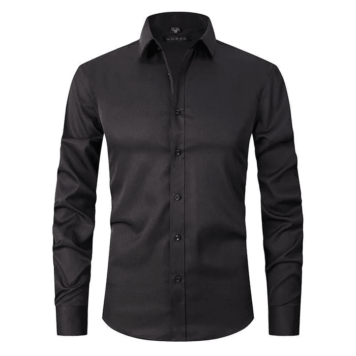 Herren Knitterfreies Langarmhemd