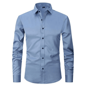 Herren Knitterfreies Langarmhemd