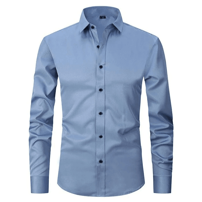 Herren Knitterfreies Langarmhemd