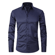 Herren Knitterfreies Langarmhemd
