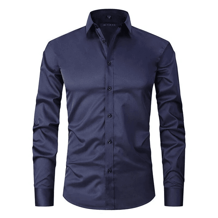Herren Knitterfreies Langarmhemd