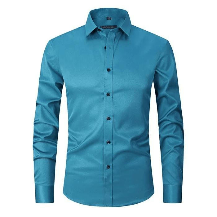 Herren Knitterfreies Langarmhemd