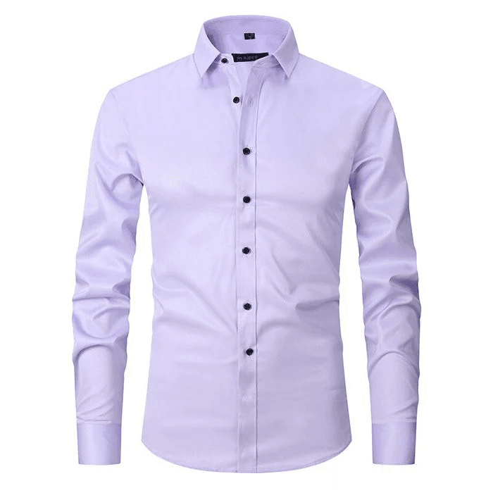 Herren Knitterfreies Langarmhemd
