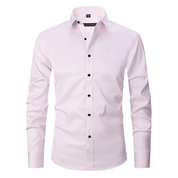 Herren Knitterfreies Langarmhemd